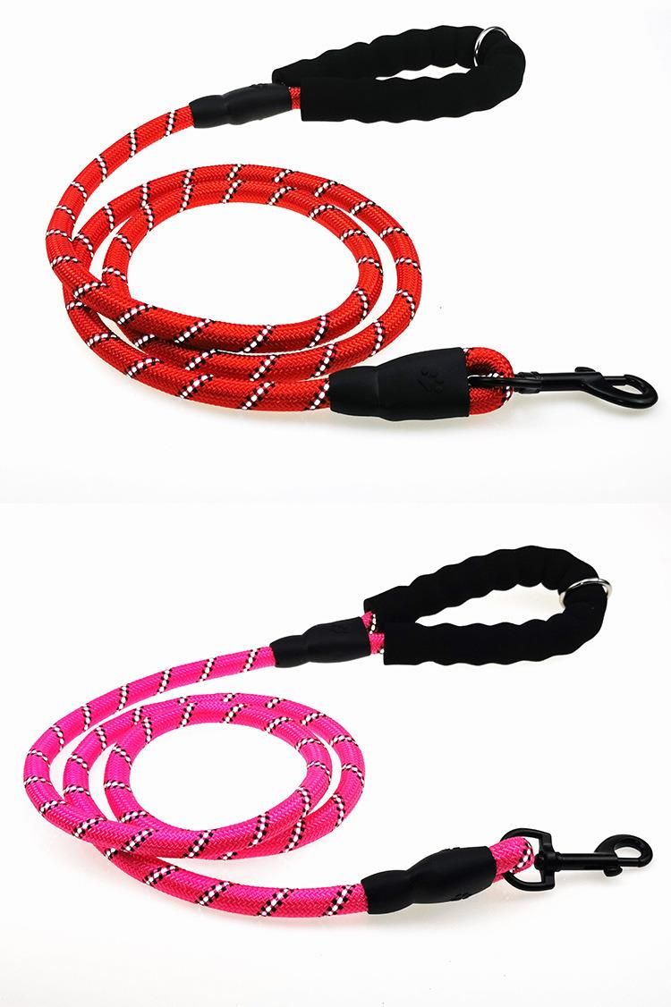 Amazon Hot Selling Reflective Nylon Rope Dog Traction Rope Braided Climbing Rope Dog Lead Dog Leash