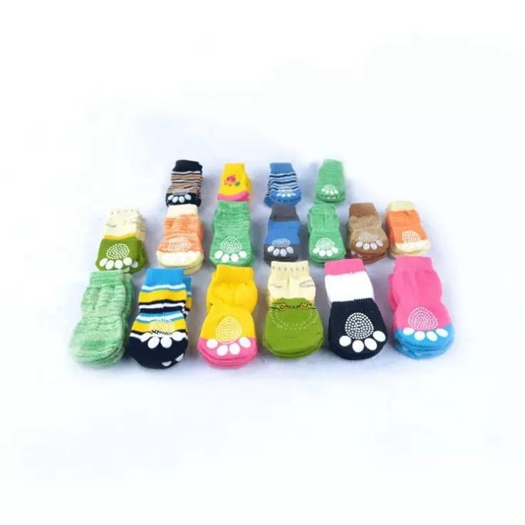 Cute Cartoon Anti Slip Warm Puppy Pet Shoes Custom Dog Socks Wholesale for Small Dogs