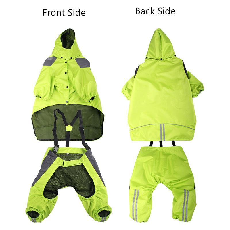 Hot Wholesale Large Dog Pet Raincoats Adjustable Dog Clothes Waterproof Lightweight Rain Jackets