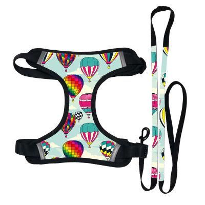 Amazon Hot Selling Personalized Print Patterns Reflective Quick Release Dog Harness