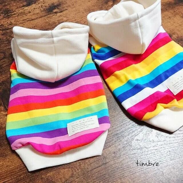 Pet Hoodie Thin Colorful Industrial Style Warm Dog Jacket Coat Costume Dog Clothes
