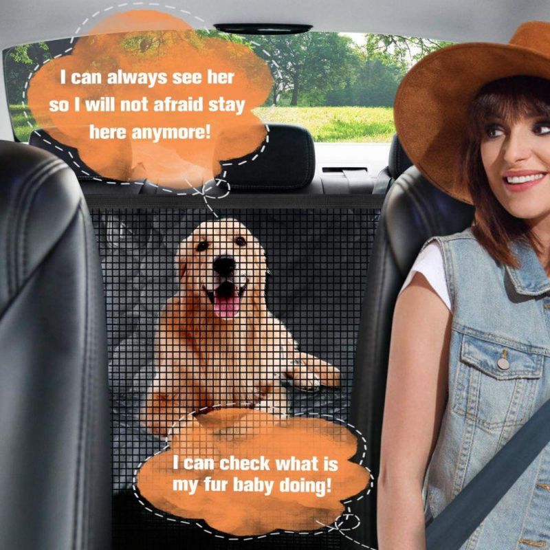 Dog Seat Cover with View Mesh Window for Cars Trucks