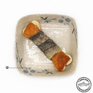Fish Skin Wrapped Pressed Rawhide Bones with Chicken Dog Chew Dog Snacks Pet Food