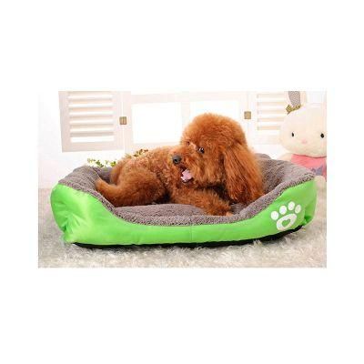 Popular Custom Square Kennel Footprints All Seasons Indoor Waterproof Big Pet Dog Bed