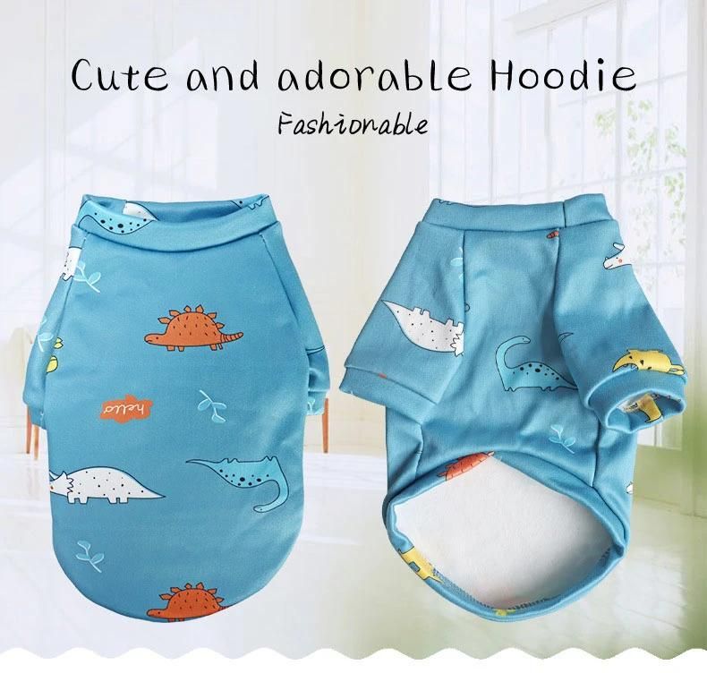 Wholesale Cartoon Customized Puppy Cute Print Fleece Pet Apparel Clothes