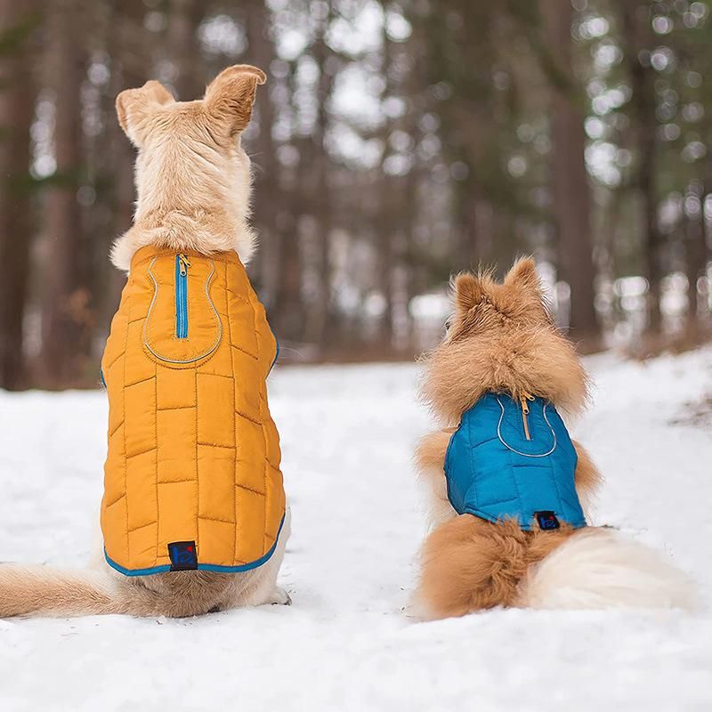 Water Resistant Reflective Lightweight Soft Reversible Winter Dog Jacket for Small, Medium, & Large Dogs