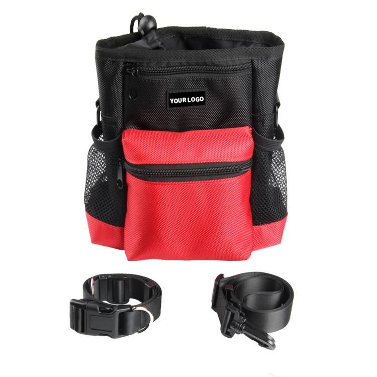 OEM Eeasy Carry Custom Adjustable Dog Walking Bag with Poop Bag Holder Waterproof Dog Treat Bag Training Pouch