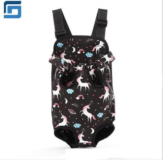 Hot Selling Travel Outdoor Pet Supplies Pet Backpack Chest Bag Dog Pet Cages, Carriers with Flamingo Printing