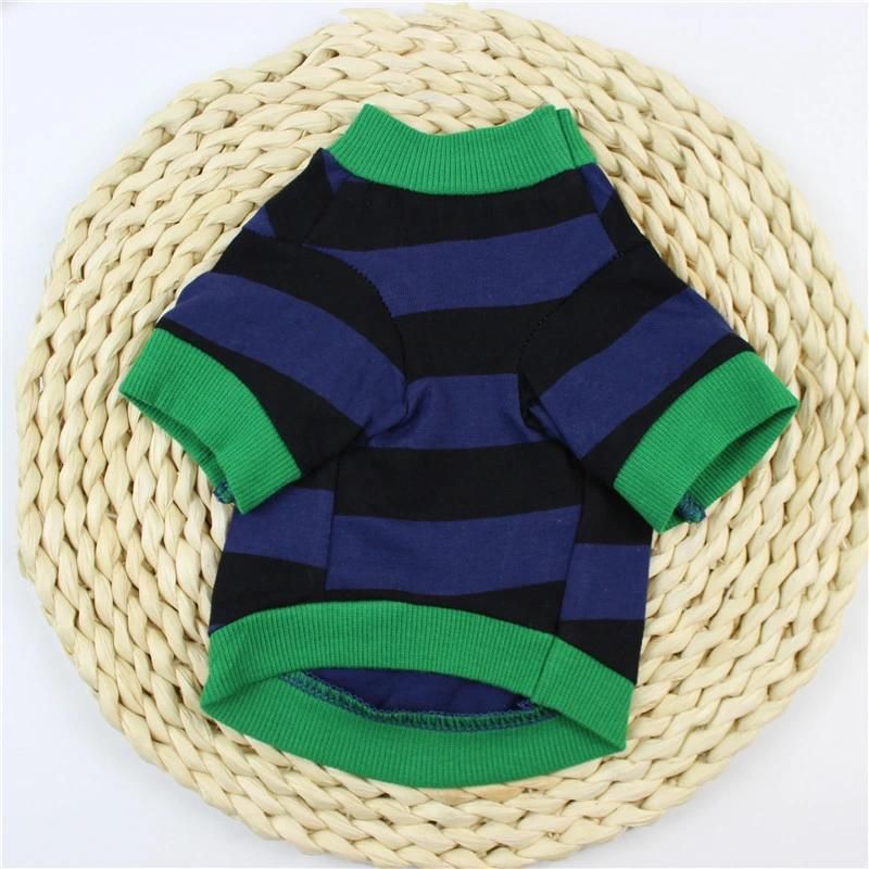 New Spring Summer Pet Clothes Cotton Yarn-Dyed Printing Dog Clothes Teddy Puppy Clothing Manufacturers Wholesale