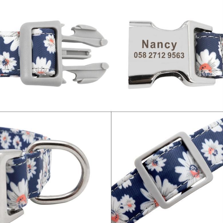 Customizing Logo Luxury Dog Collar Leash Set Top Quality Fabric Dog Collars Leashes Factory Price Bulk Dog Collar Lead Set