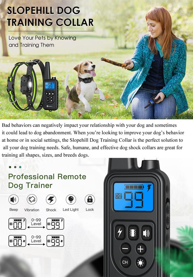 Wholesales Dog Training Collar Electric Waterproof Pet Anti Bark Shocker