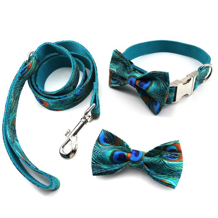 Wholesale Colorful Custom Logo Pets Accessories Nylon Dog Collars and Leads for Pet Supplier