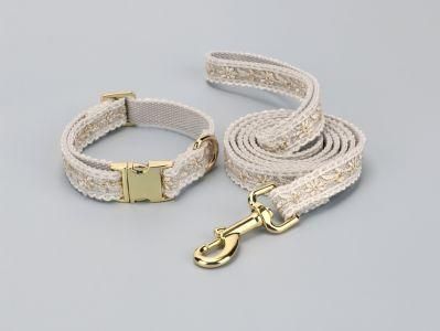 Unique Design Custom Palace Dog Collar with Gold Lining