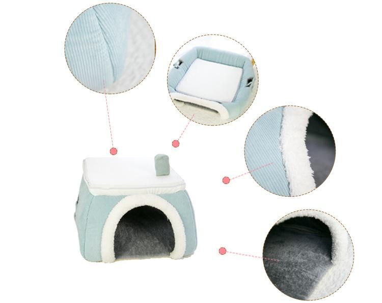 Deformable Brazier Cats Felt Pet Bed House Camas PARA Mascotas Wholesale Chew Proof Luxury Dog Pet Beds Cat Nest