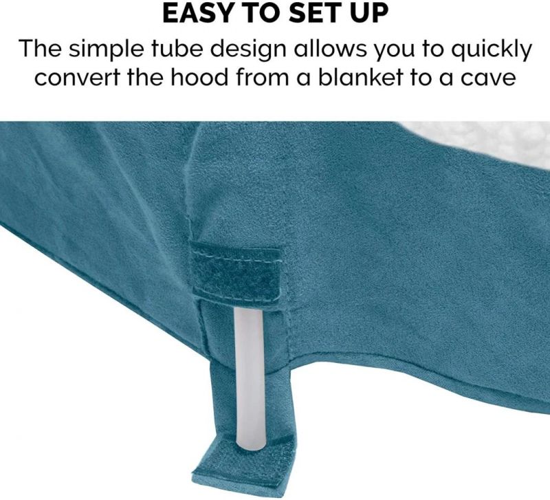 Orthopedic Round Cuddle Nest Faux Sheepskin Snuggery Blanket Burrow Pet Bed