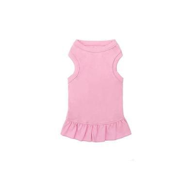 Soft Breathable Sleeveless Cute Soild Dog Clothes for Puppy Dog Blank Cotton T-Shirt