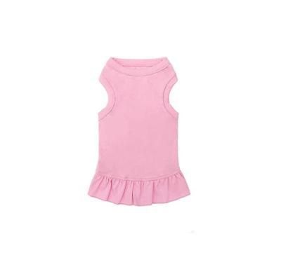 Soft Breathable Sleeveless Cute Soild Dog Clothes for Puppy Dog Blank Cotton T-Shirt