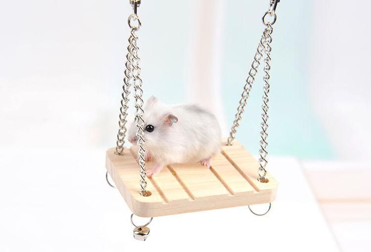 Hamster Hammock Pet Supplies Sleeping Seat Mount Available Mat House Pet Wooden Hanging Swing