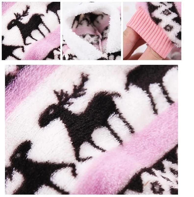 Autumn and Winter New Coral Plush Pet Clothes Dog Clothes Cat Clothes Four Foot Plush Teddy