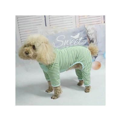 Ready to Ship Striped Cotton Fashion Washable Portable out Door and in Door Durable Dog Clothes for Puppies