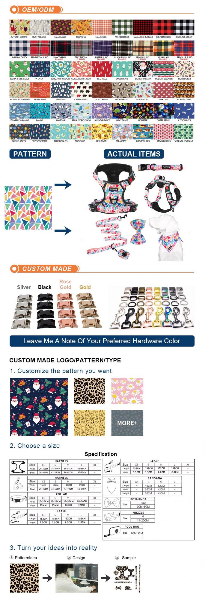Free Sample Pet Products Wholesale Custom Dog Collar Set Pet Dog Leash Dog Collar
