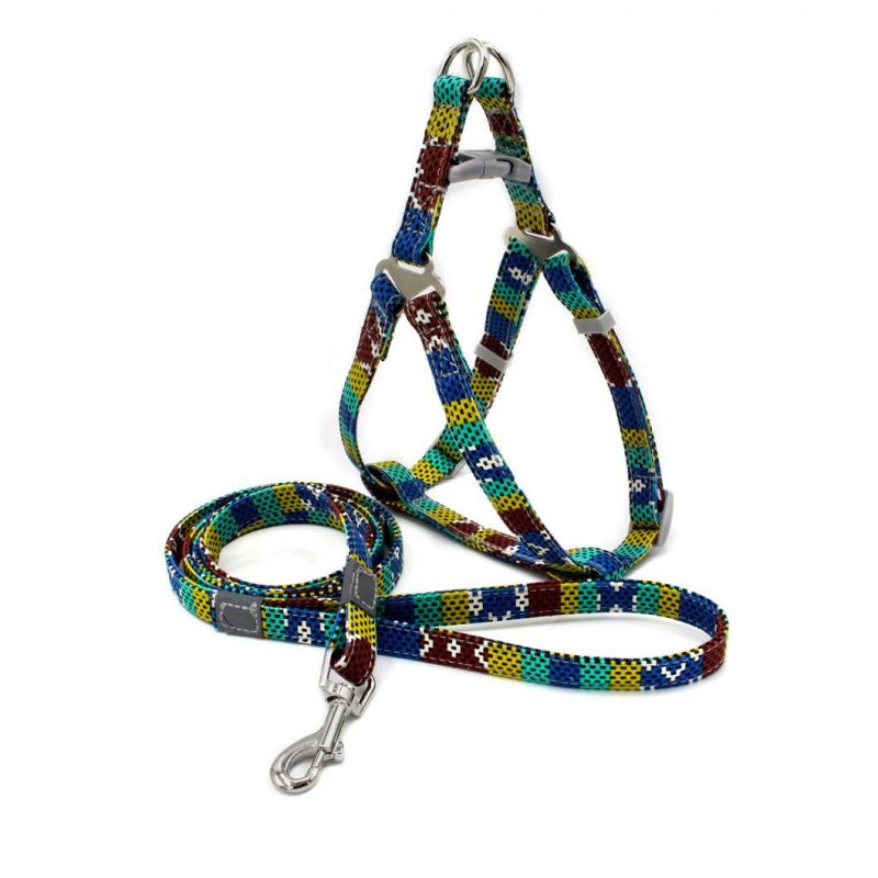 Colorful Polyester Wedding Triangular Dog Harness with Dog Leash