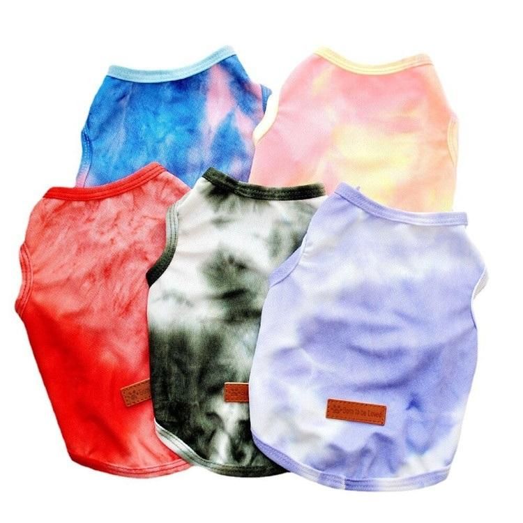 New Design Fashion Tie-Dye Dog Cooling Vest Summer Dog Clothes