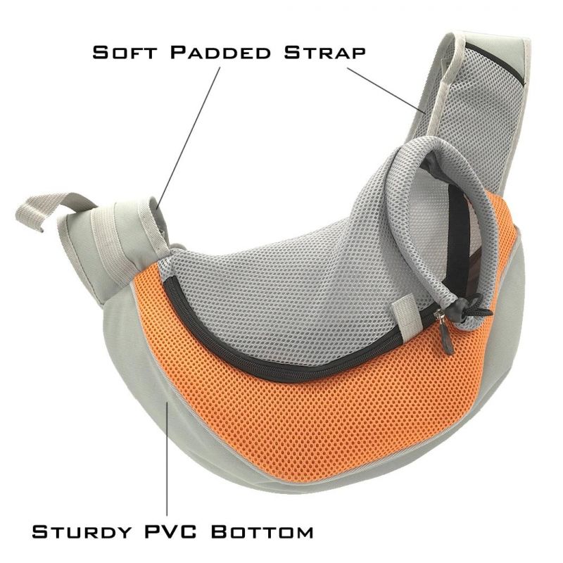 Dog Sling Carrier Breathable Mesh Travel Safe Sling Bag Carrier for Dogs Cats