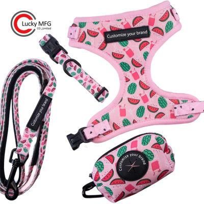 Factory Wholesale OEM /ODM Custom Logo Customized Pattern Adjustable Soft Mesh Padded Reversible Dog Harness