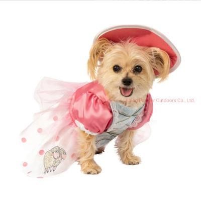 2022 New Happy Halloween Fashion Cat Dog Dressing Accessories Demon Wings Wizard Hat Pink Pet Costume Set