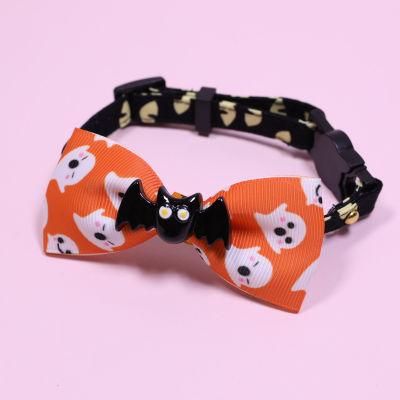 Wholesale Halloween Kitten Puppy Pet Accessories Dog Collar Cat Pet Bow Ties Bells