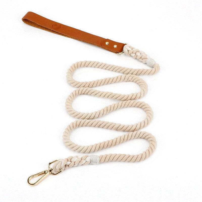 Handmade Braided Cotton Heavy Duty Durable Strong Custom Print Dog Leash Collar