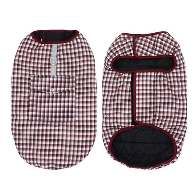 Red Scottland Plaid Warm Dog Coat Pet Winter Vest