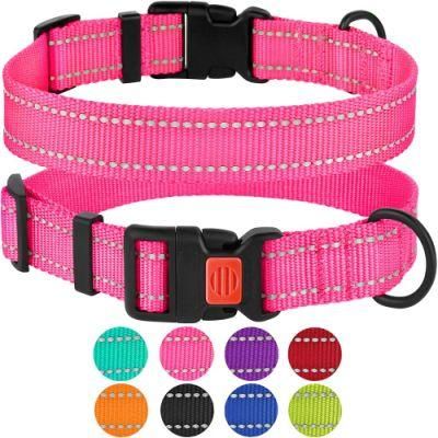 Reflective Dog Collar Nylon Classic Pet Collars for Medium Large Dogs