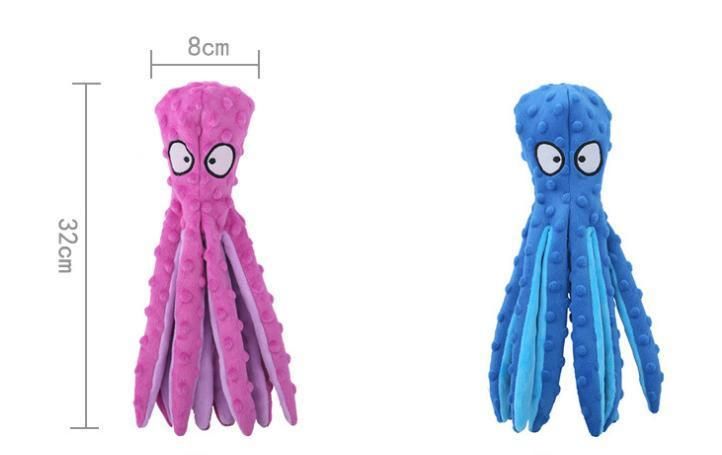 New Pet Plush Toy Octopus Skin Shell Dog Puzzle Bite Resistant Vocal Toys Octopus Pet Training Supplies