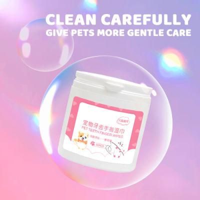 Disposable Cat Health Cleaning Product Soft Custom Pet Teeth Whitening Wipes Finger Wipes