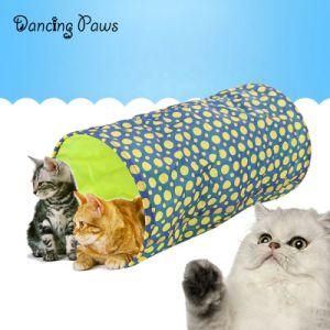 Amazon Hotsale Retractable Foldable Polyester Cloth Cat Channel Single Cat Tunnel Toy