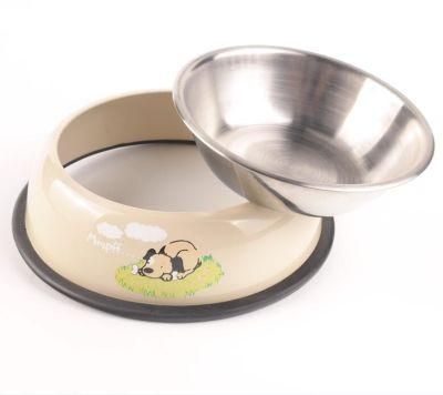 OEM Desigan Colorful Lovely Pet Dog Stainless Steel Bowl