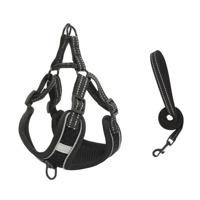 Reflective Puppy Dog Harness Vest with Walking Lead Leash