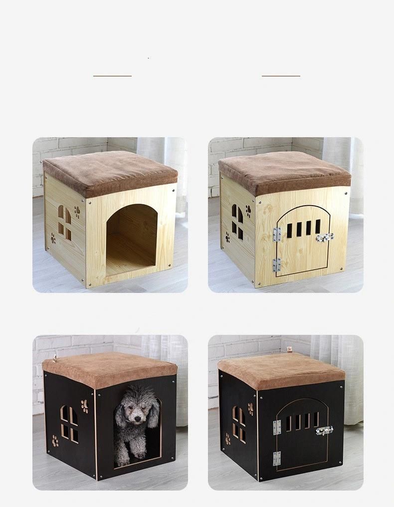 Pet Furniture Pet Cage Wood Plug-in Removable and Washable Four-Season