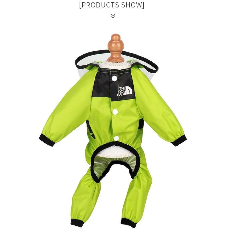 Dog Jacket Raincoat Waterproof PU Cup Reflective Dog Raincoat Pet Product