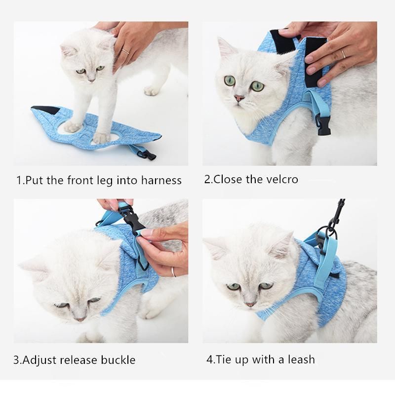 Soft Pet Accesspries Per Harness Durable Super Lightweight Pet Cat Harness Leash