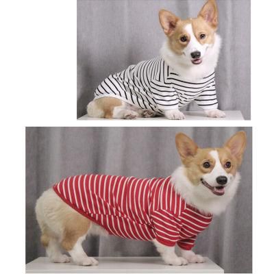 Pet Clothes Spring/Summer Striped Dog Cotton T-Shirt