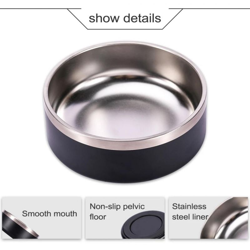 Stainless Steel Pet Food Bowl Dog Feeder Non-Slip