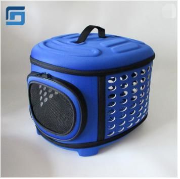 Colourful Fashion Foldable Large Size Soft Sided Filtered Air Pet Carrier with Solid Blue
