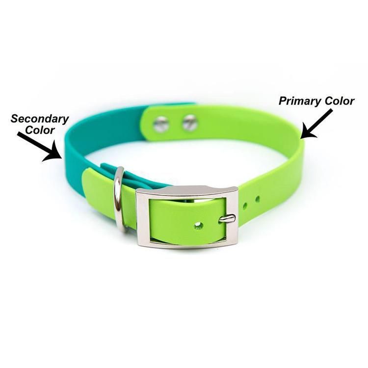 Wholesale Durable Two Tone Waterproof Dog Collar Soft PVC Dog Collar for All Breeds