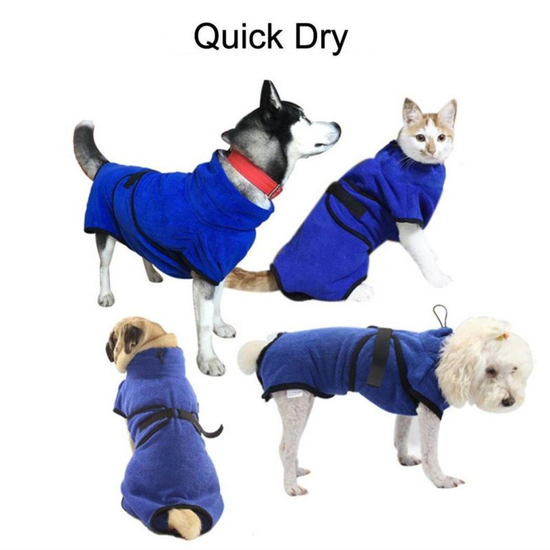 Super Absorbent Pet Dog Bathrobe Microfiber Cat Bath Towel Quick-Drying Pet Products