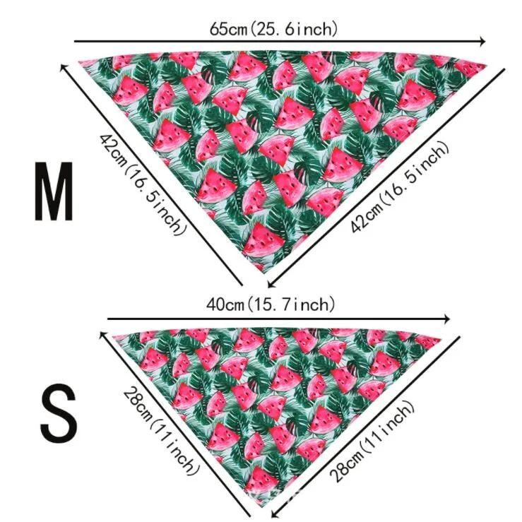 Flamingo Fruit Hawaii Pattern Cooling Summer Triangle Scarfs Dog Bandana for Pet Puppy