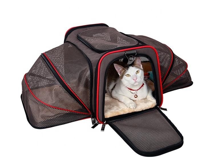 Dog/Cat Travel Bag Pet Expandable Carrier Airline Approved Foldable Pet Carrier