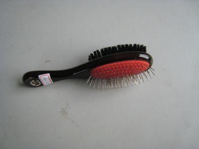 Eco-Friendly Two-Sided Pet Comb TPR ABS and Nickel Steel Pet Brush, Dog Cat Brush